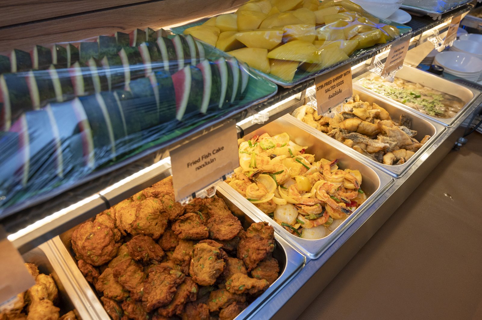 Thai buffet dishes served aboard DAOMARINE YACHT