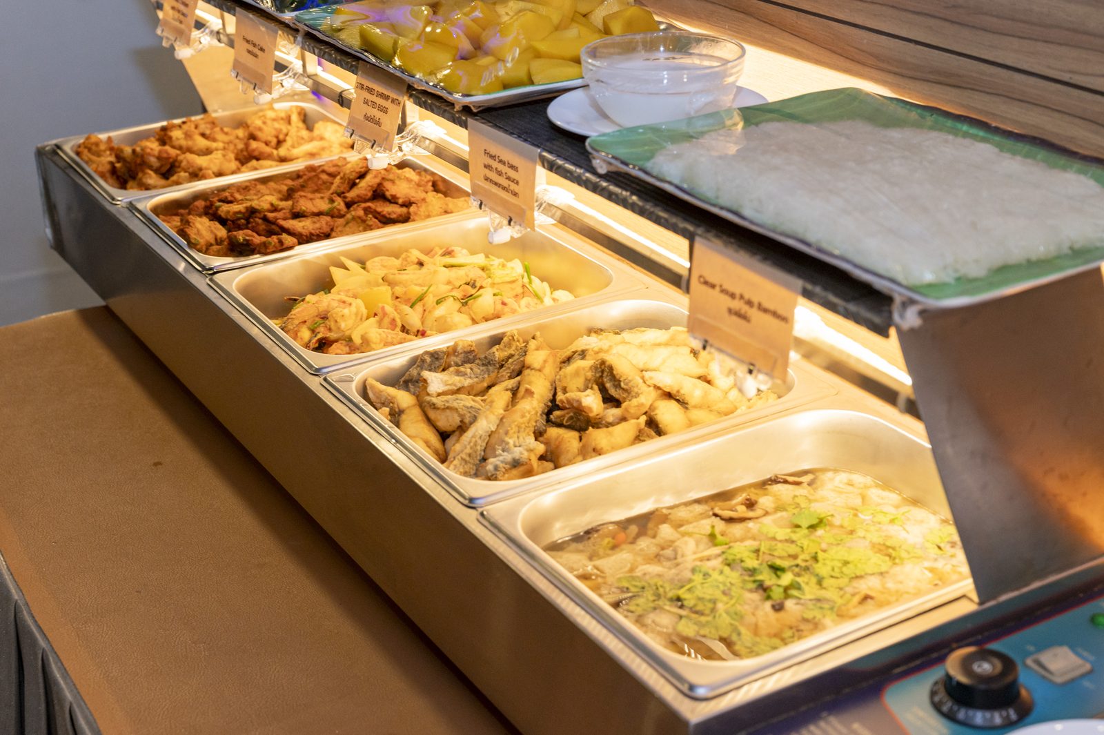 Assorted buffet dishes aboard DAOMARINE YACHT